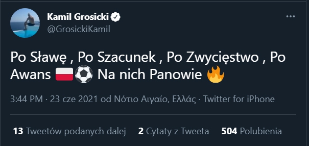 WIADOMOŚĆ Kamila Grosickiego przed meczem ze Szwecją!